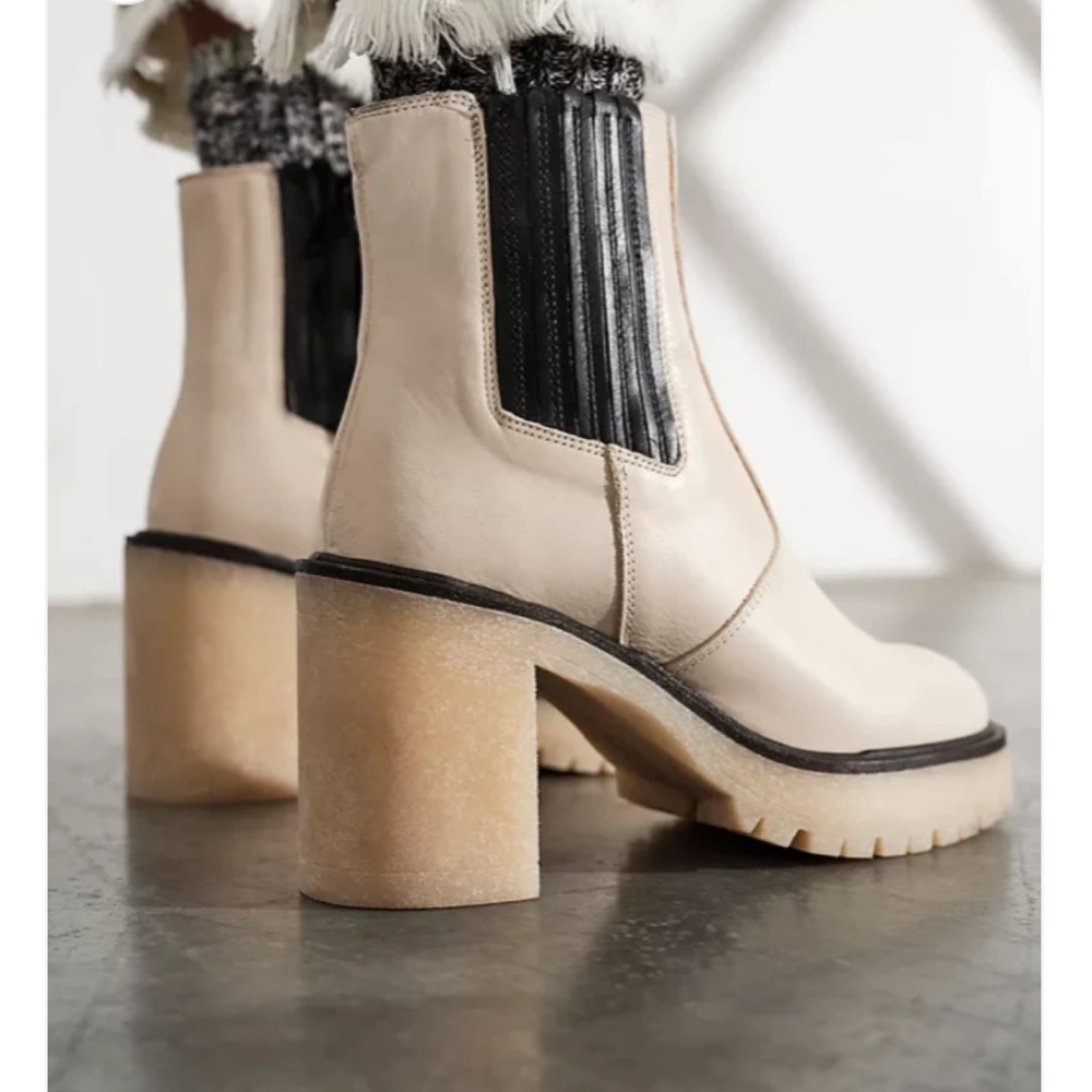 Free People James Chelsea Boot White Leather